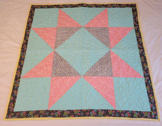 Baby Quilt - Pink Star